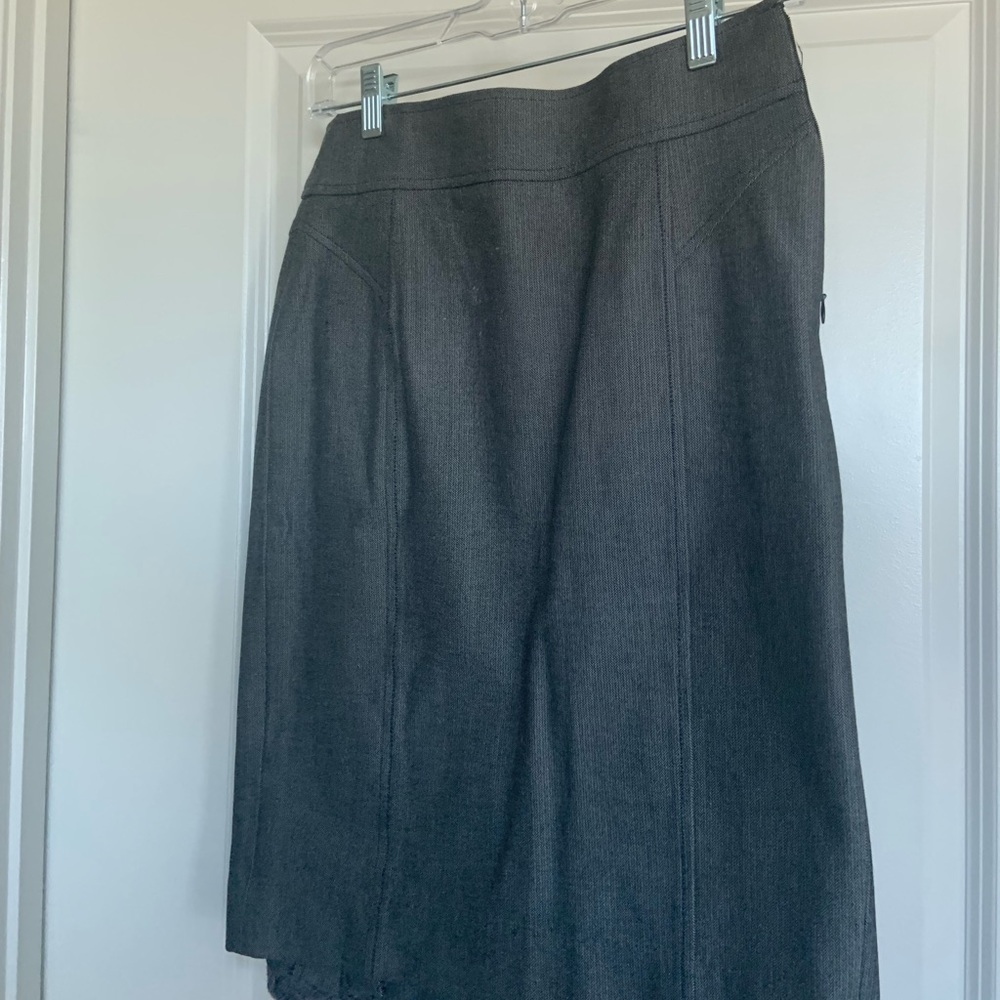 Dark Gray Fitted Pencil Skirt Size 0